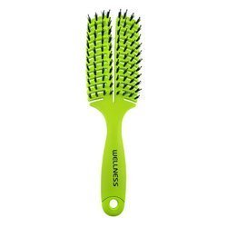 WELLNESS PREMIUM PRODUCTS flat green hair brush - medium