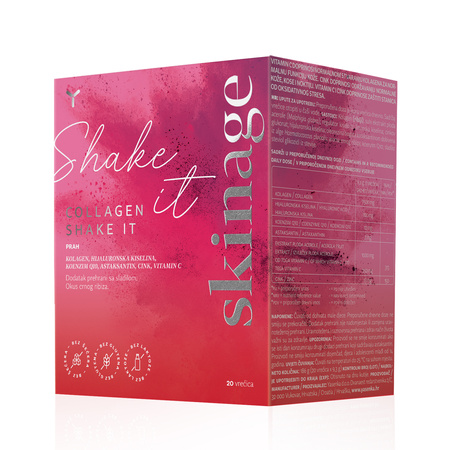 YASENKA Skinage Collagen Shake It Schwarze Johannisbeere Nahrungsergänzungsmittel 20 Beutel
